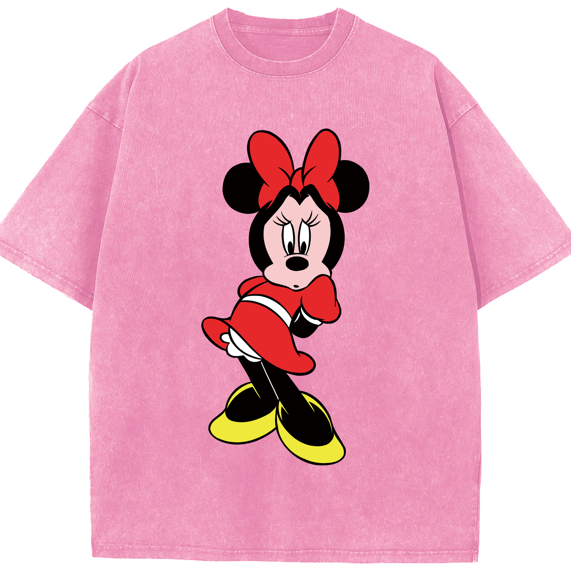（画像用） ミッキーマウス Mickey Mouse 綿100% ヴィンテージ風 半袖Tシャツ（フロントプリント）